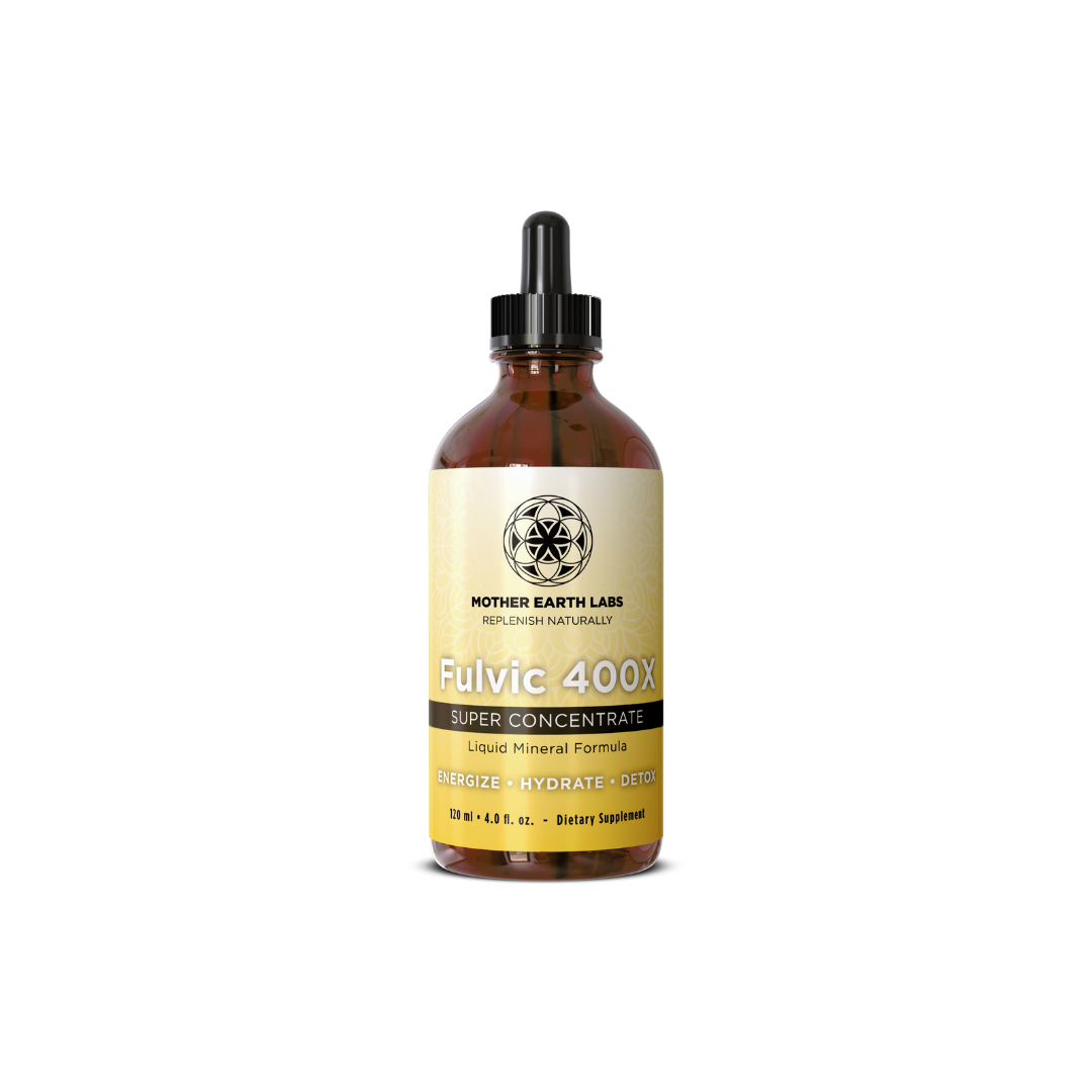 Fulvic 400X Concentrated Fulvic Acid Liquid Drops – 4 oz by Mother Earth Labs
