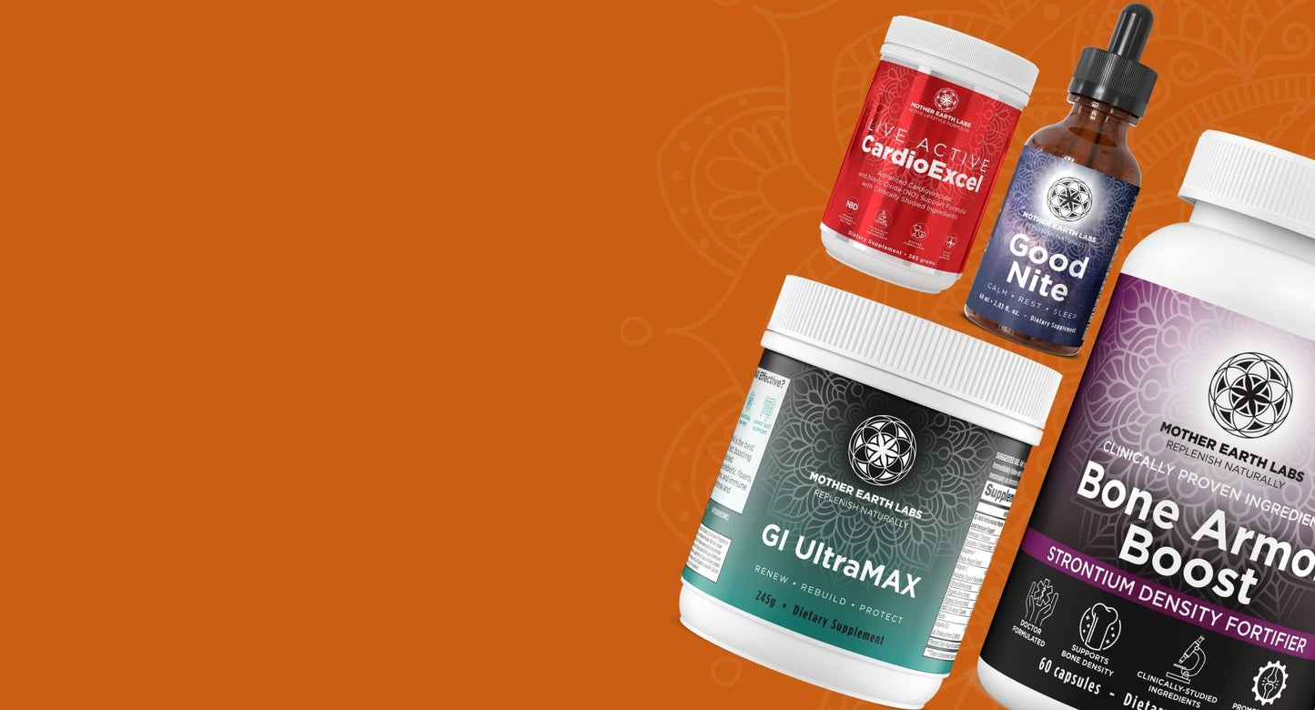 Collection of health and wellness support products 
