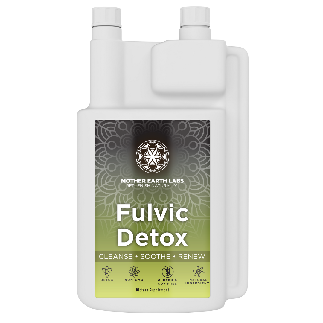 Fulvic Detox Liquid – Demineralized Fulvic Acid, 32 oz Dispensing Quart by Mother Earth Labs