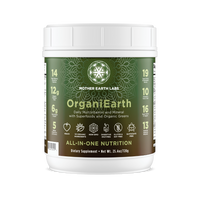 OrganiEarth daily greens and multivitamin powder canister by Mother Earth Labs
