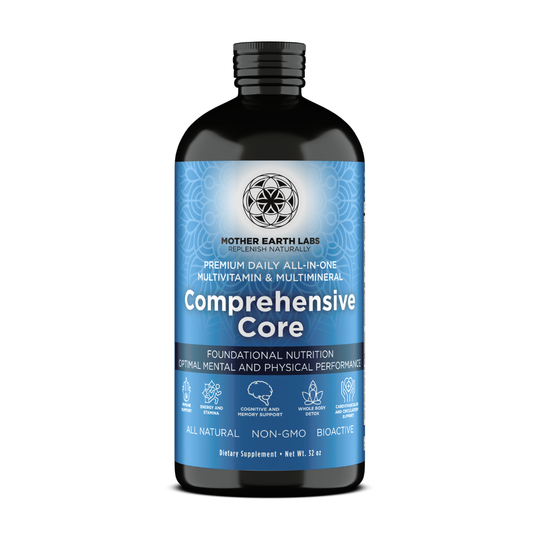 Comprehensive Core Liquid Multivitamin – 32 oz Glass Quart by Mother Earth Labs