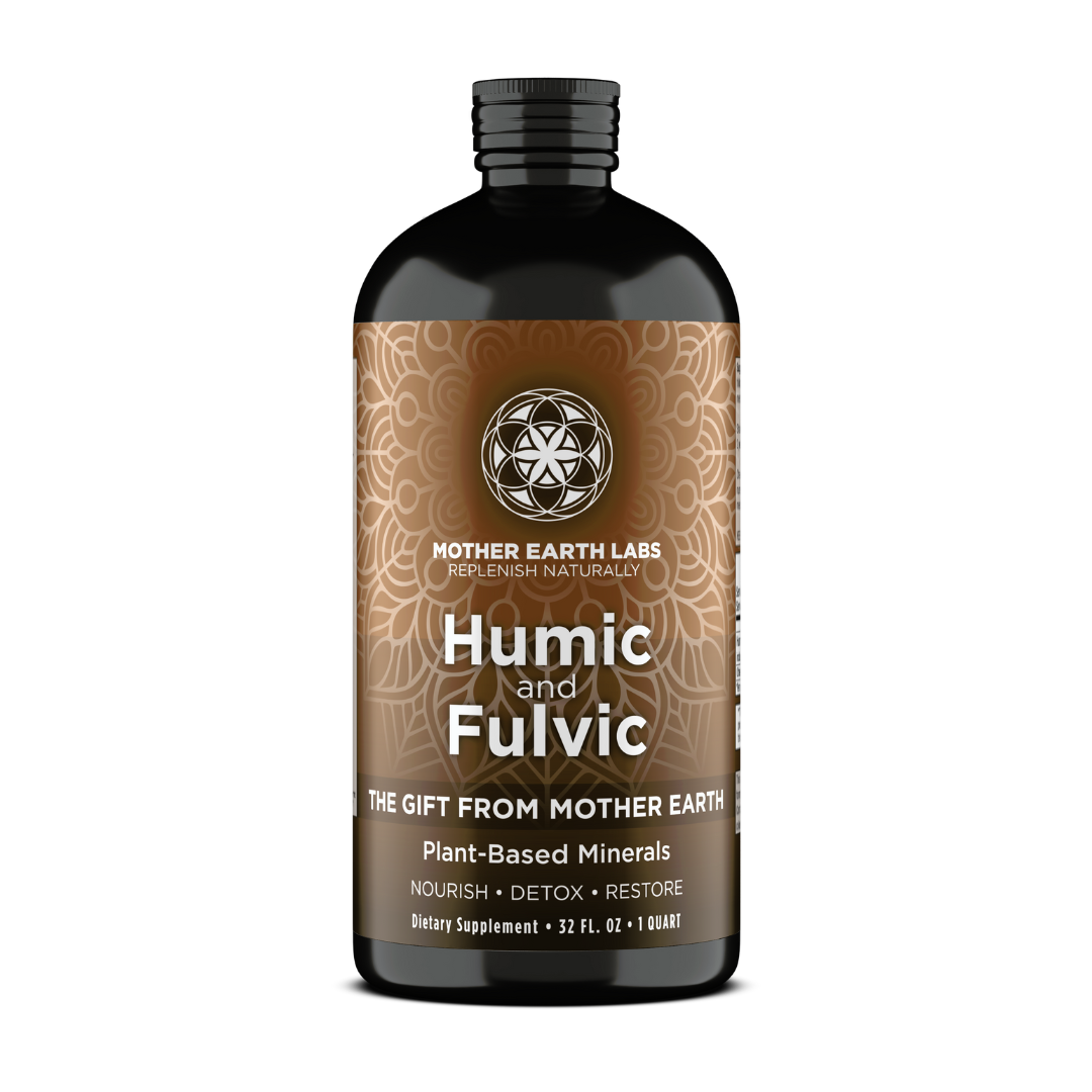 Humic & Fulvic Acid Liquid – 32 oz Glass Quart by Mother Earth Labs