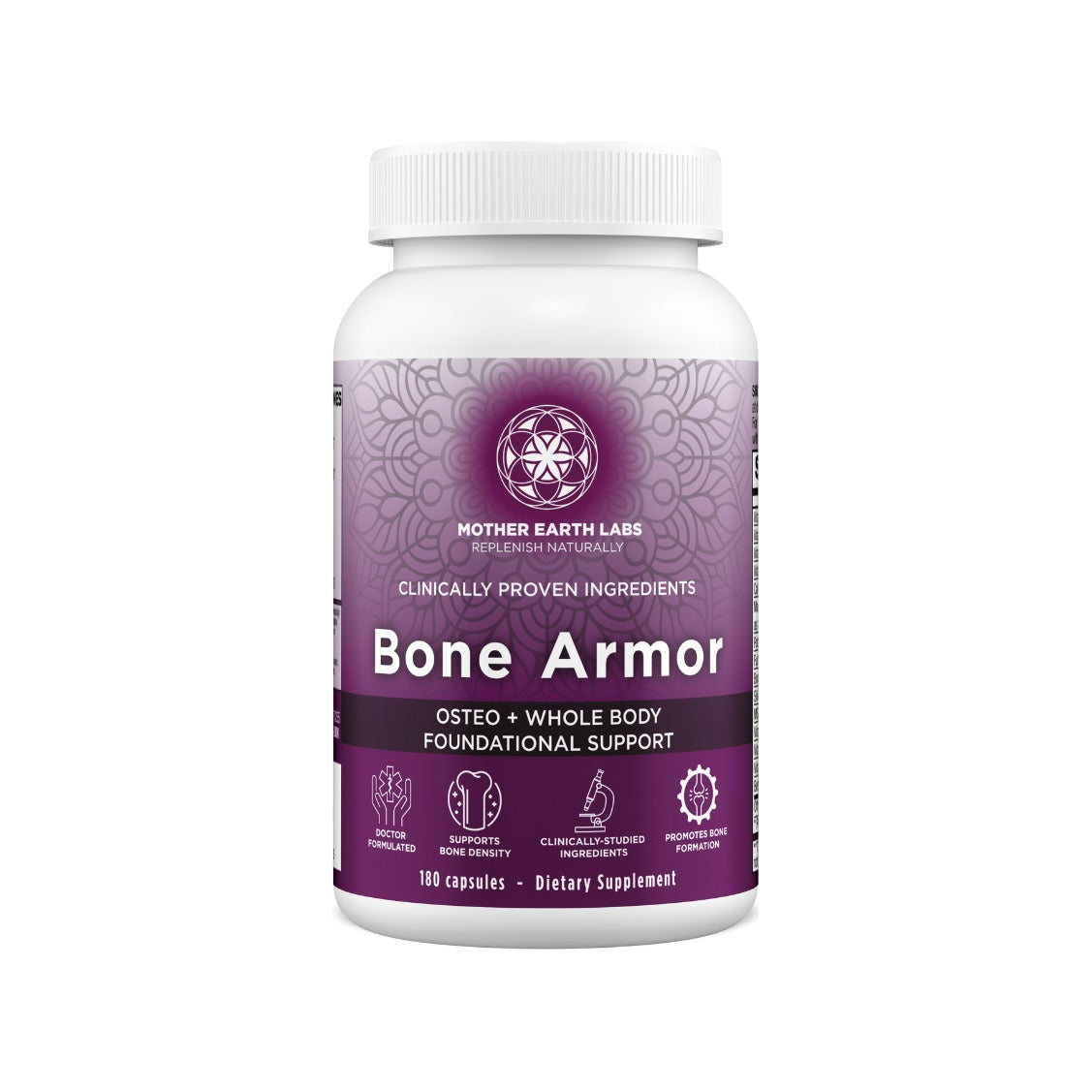 Bone Armor plant-based calcium capsules by Mother Earth Labs