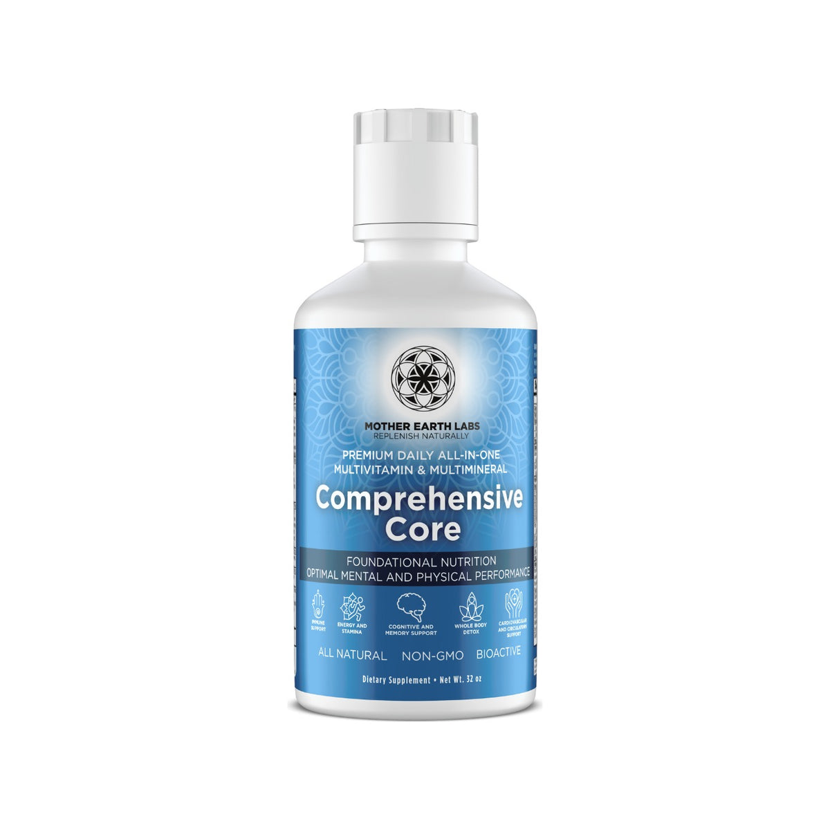 Comprehensive Core Liquid Multivitamin – 32 oz Round Quart by Mother Earth Labs