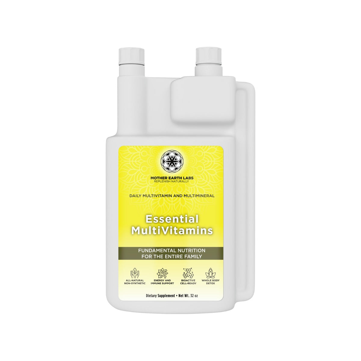 Essential MultiVitamins Liquid Multivitamin – 32 oz Dispensing Quart by Mother Earth Labs