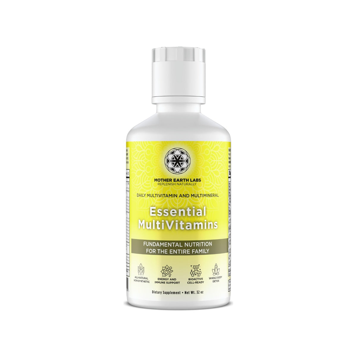 Essential MultiVitamins Liquid Multivitamin – 32 oz Round Quart by Mother Earth Labs