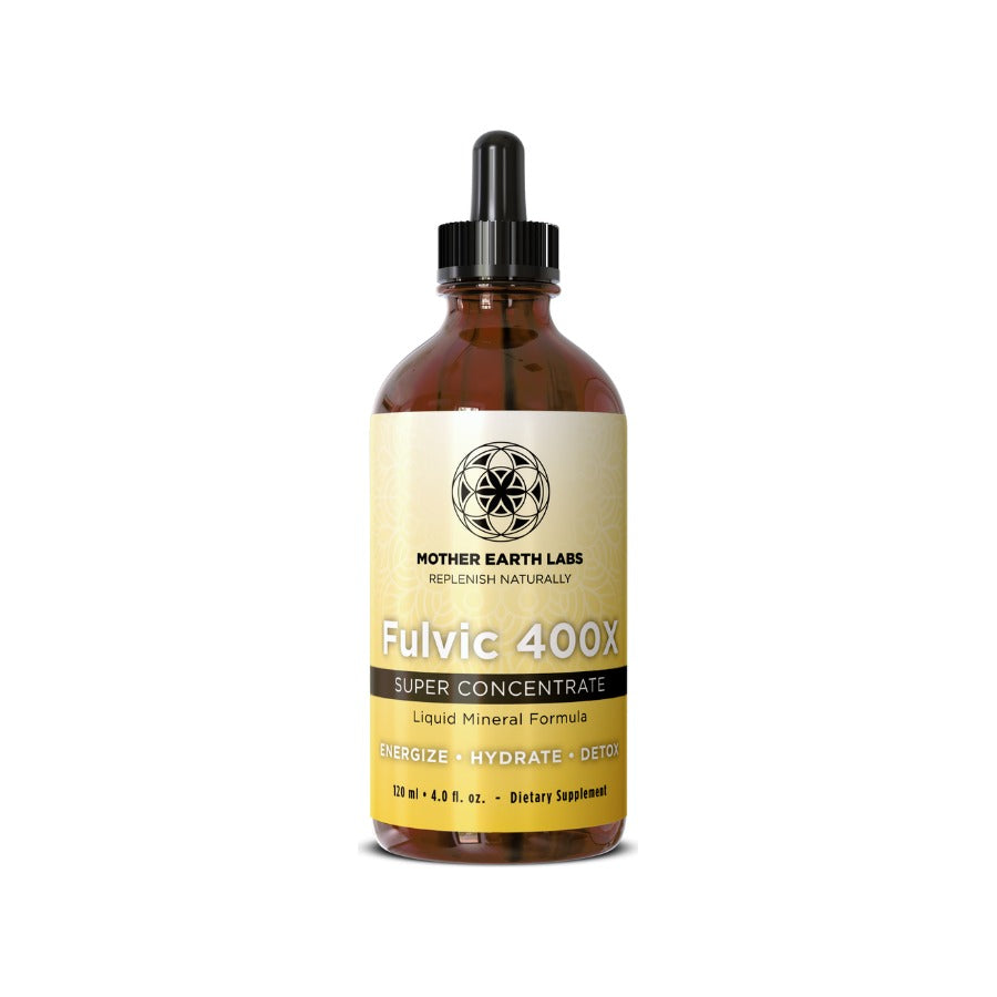 Fulvic 400X Concentrated Fulvic Acid Liquid Drops – 4 oz by Mother Earth Labs