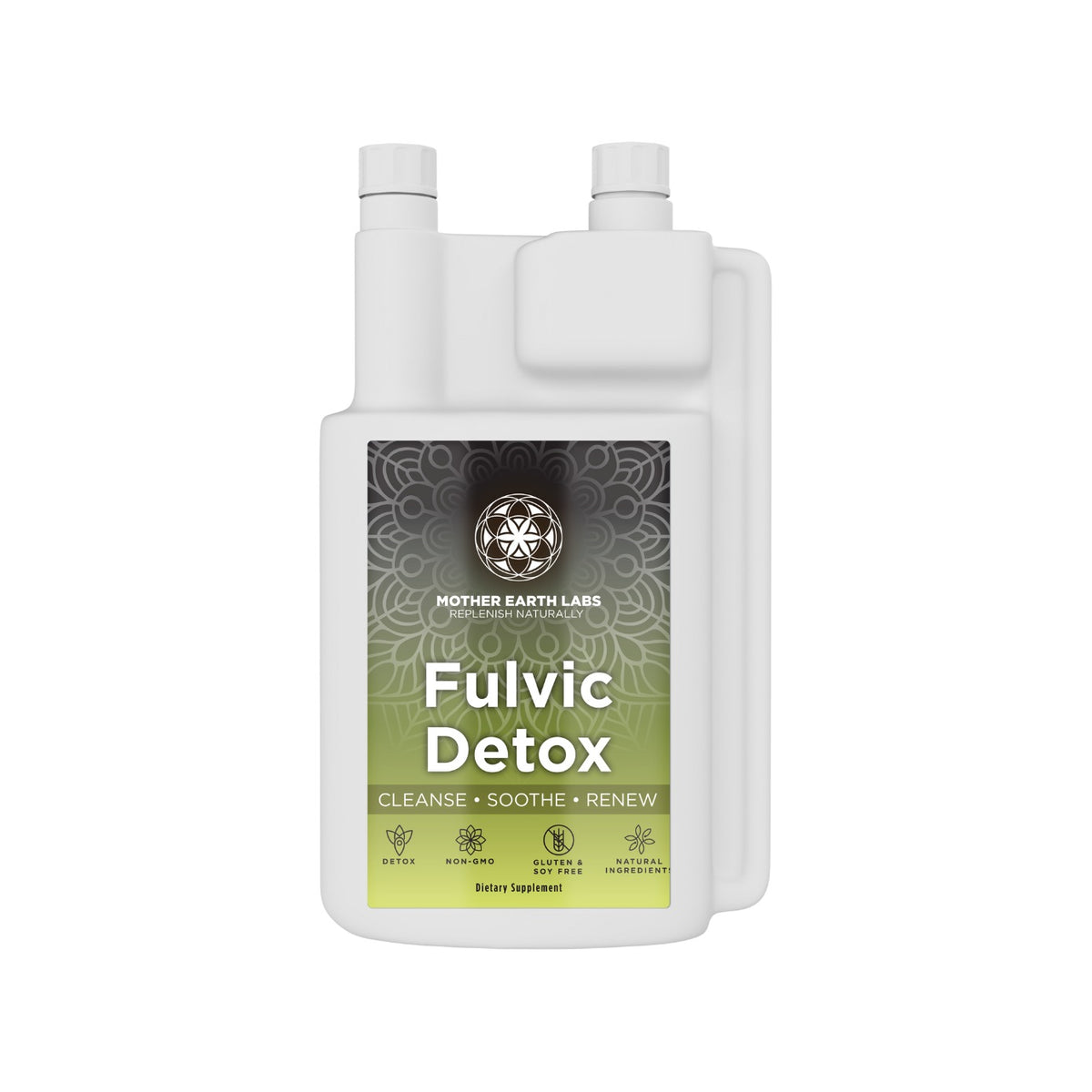 Fulvic Detox Liquid – Demineralized Fulvic Acid, 32 oz Dispensing Quart by Mother Earth Labs