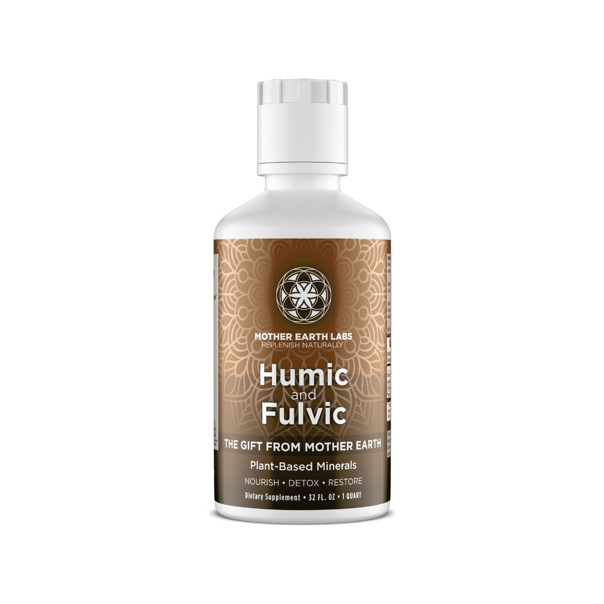 Humic & Fulvic Acid Liquid – 32 oz Round Quart by Mother Earth Labs