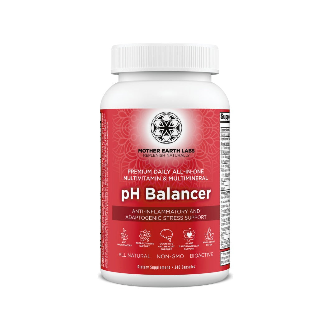 pH Balancer multivitamin capsules with adaptogens by Mother Earth Labs