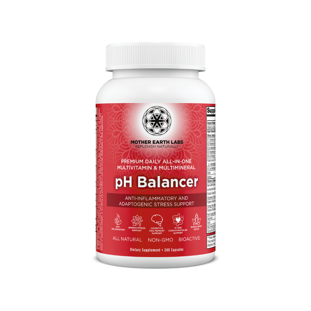 pH Balancer multivitamin capsules with adaptogens by Mother Earth Labs